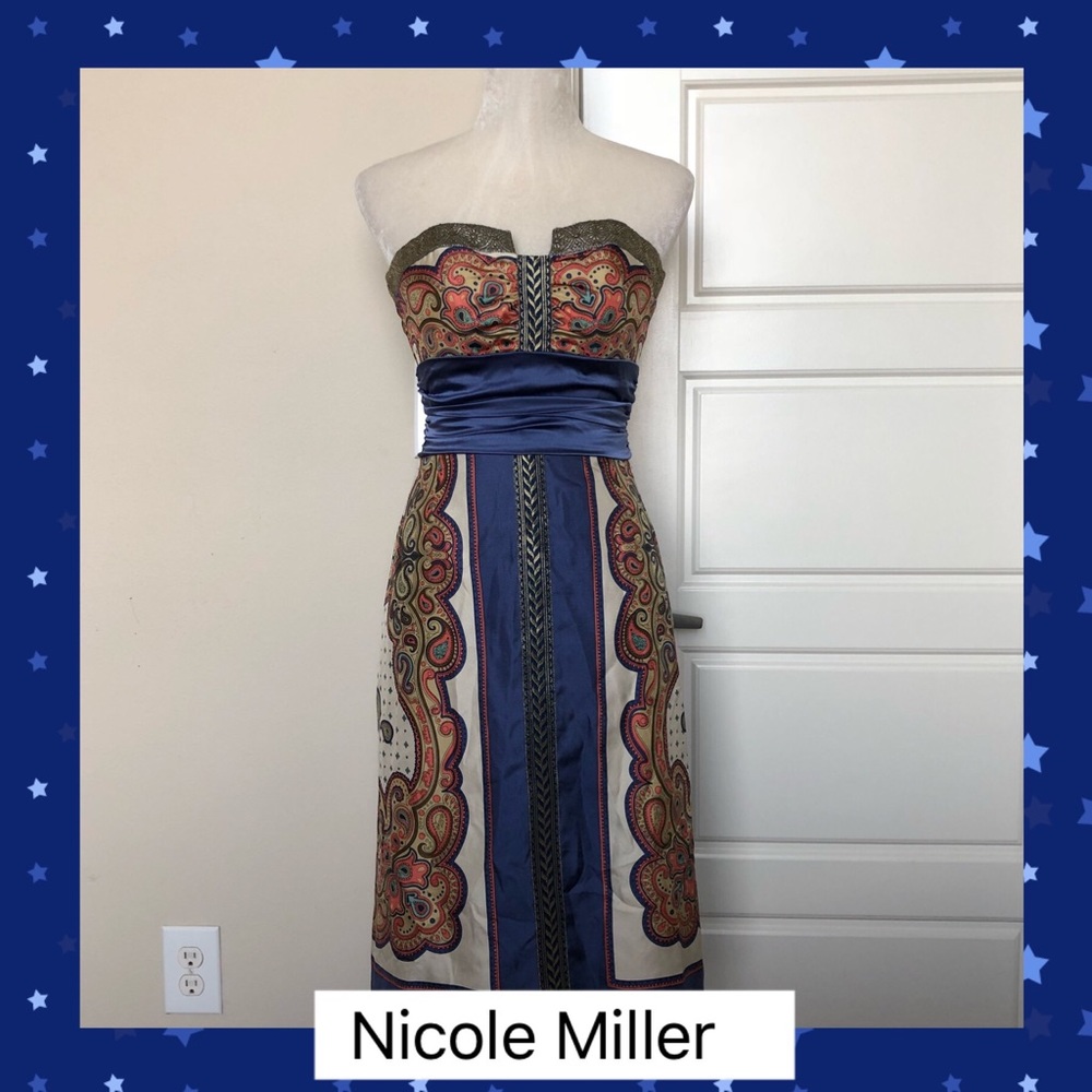 Nicole Miller Strapless Dress Size 2